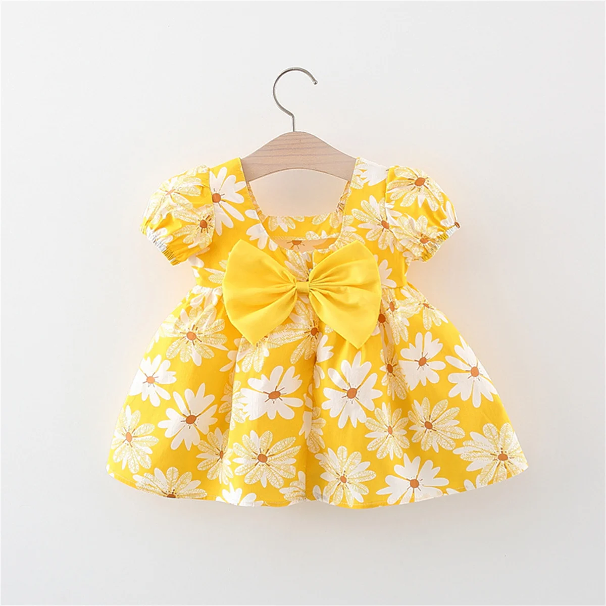 Summer Girl Baby Beach Dress Baby Flowers Cool Daily Skirt Children'S Sweet Casual Knee Long Daisy Clothes - Image 3