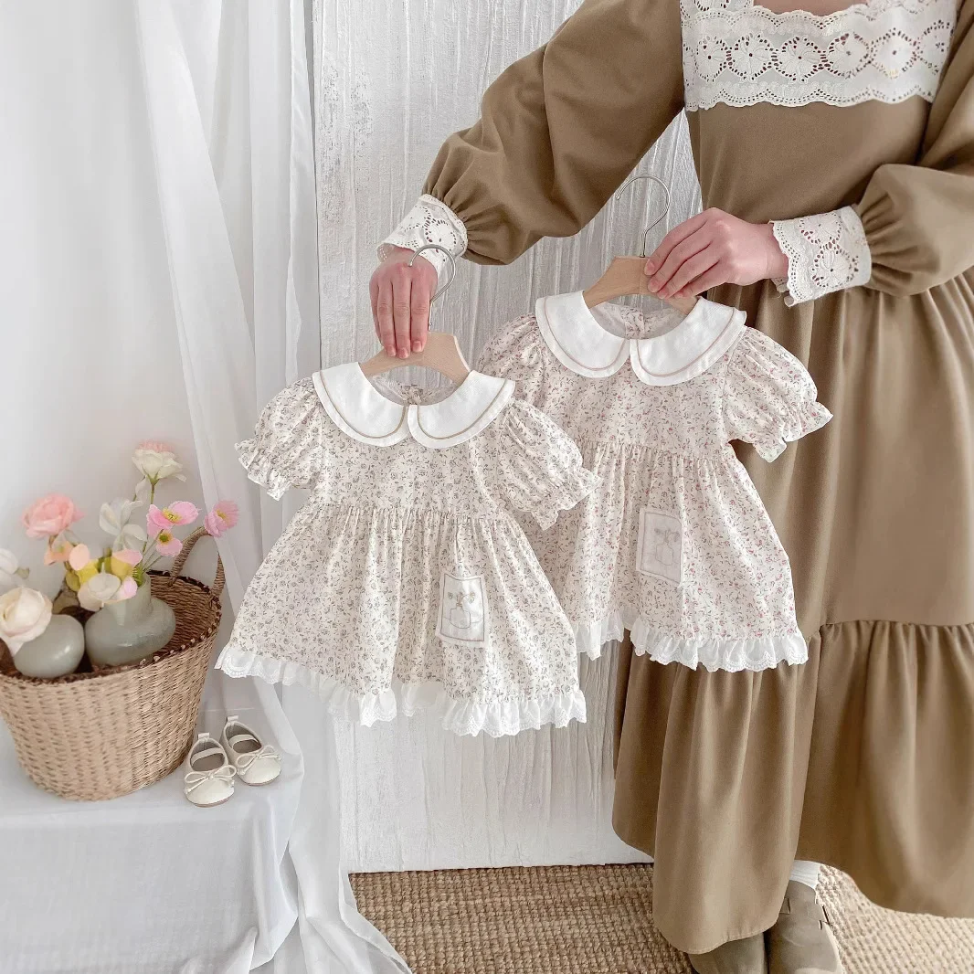 Girls' Dress Summer Dress 2025 New Stylish Children's Floral Princess Dress Baby Baby One Year Old Dress Summer