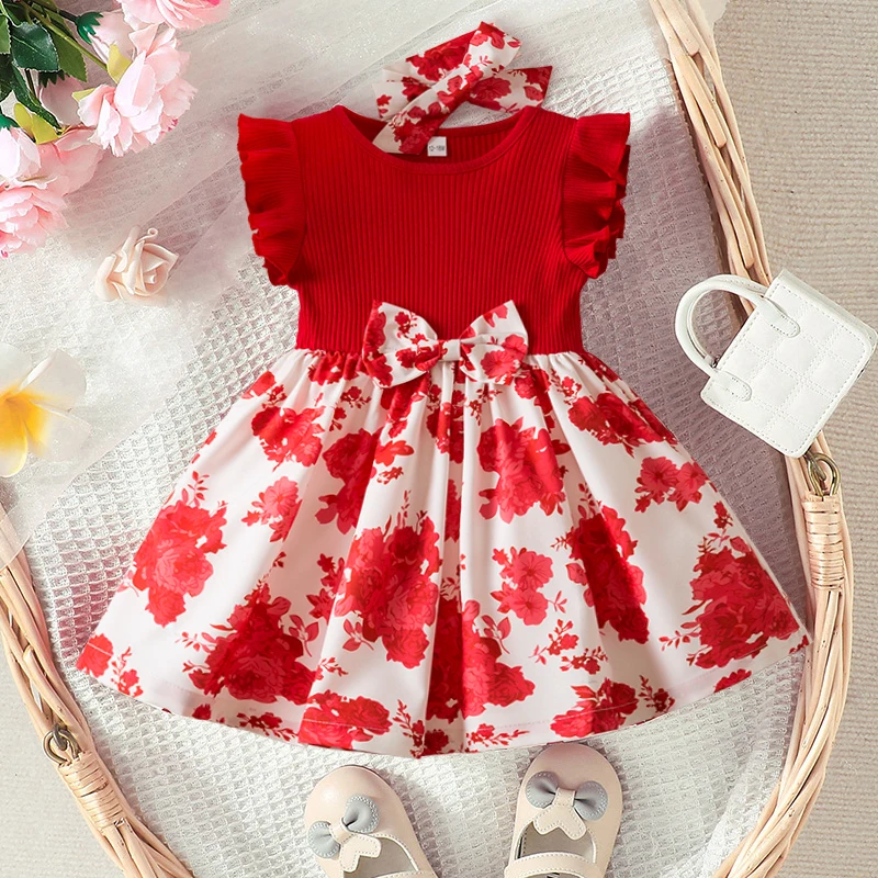 Kids Birthday Dresses for Girls 0 to 3 Years Flower Elegant Vintage Baby Girl Princess Dresses Toddler Kids Wedding Party Dress - Image 3