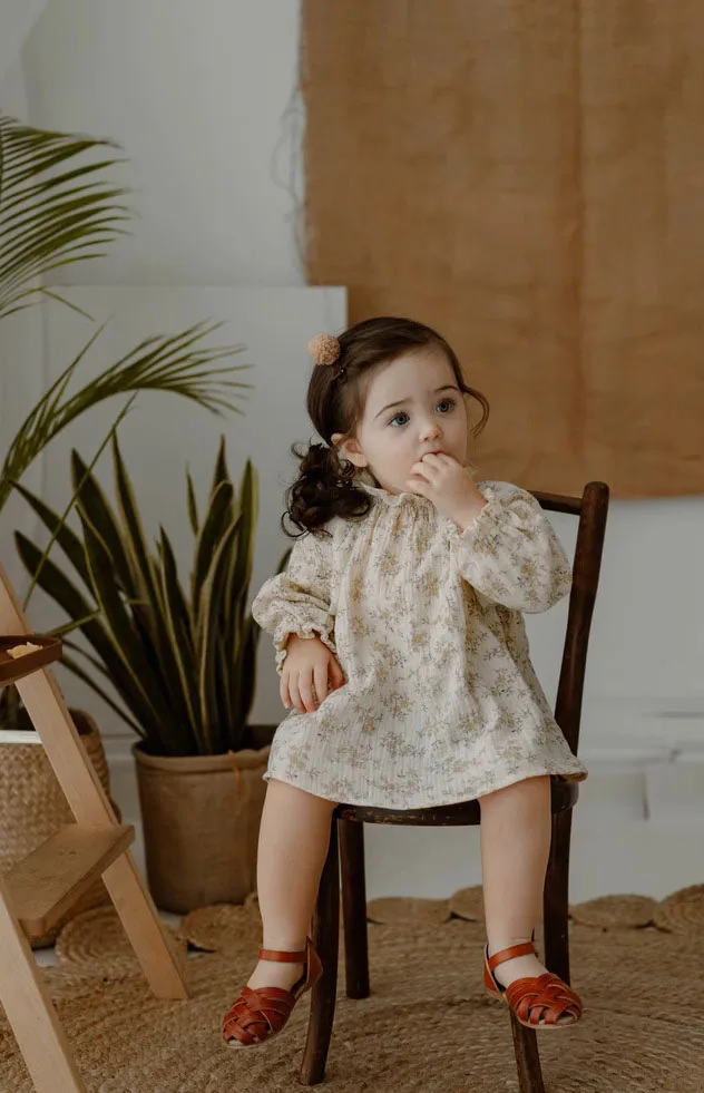 Spring Autumn Baby Girl Dress Floral Cotton Girls Dress Toddler Baby Girl Clothing - Image 2