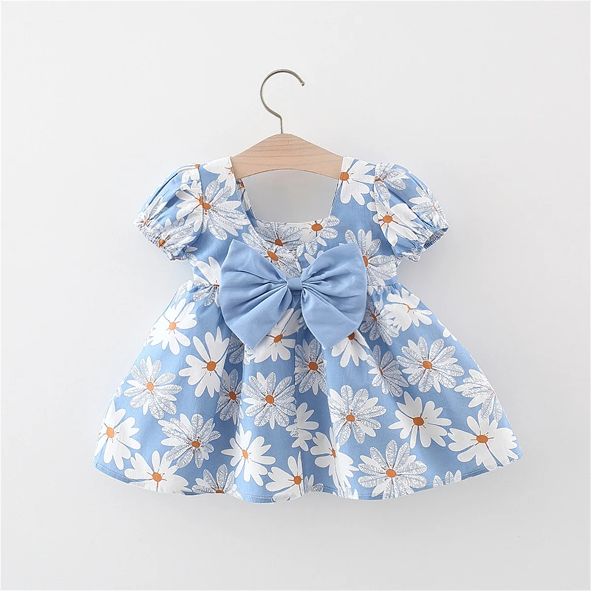 Summer Girl Baby Beach Dress Baby Flowers Cool Daily Skirt Children'S Sweet Casual Knee Long Daisy Clothes - Image 2