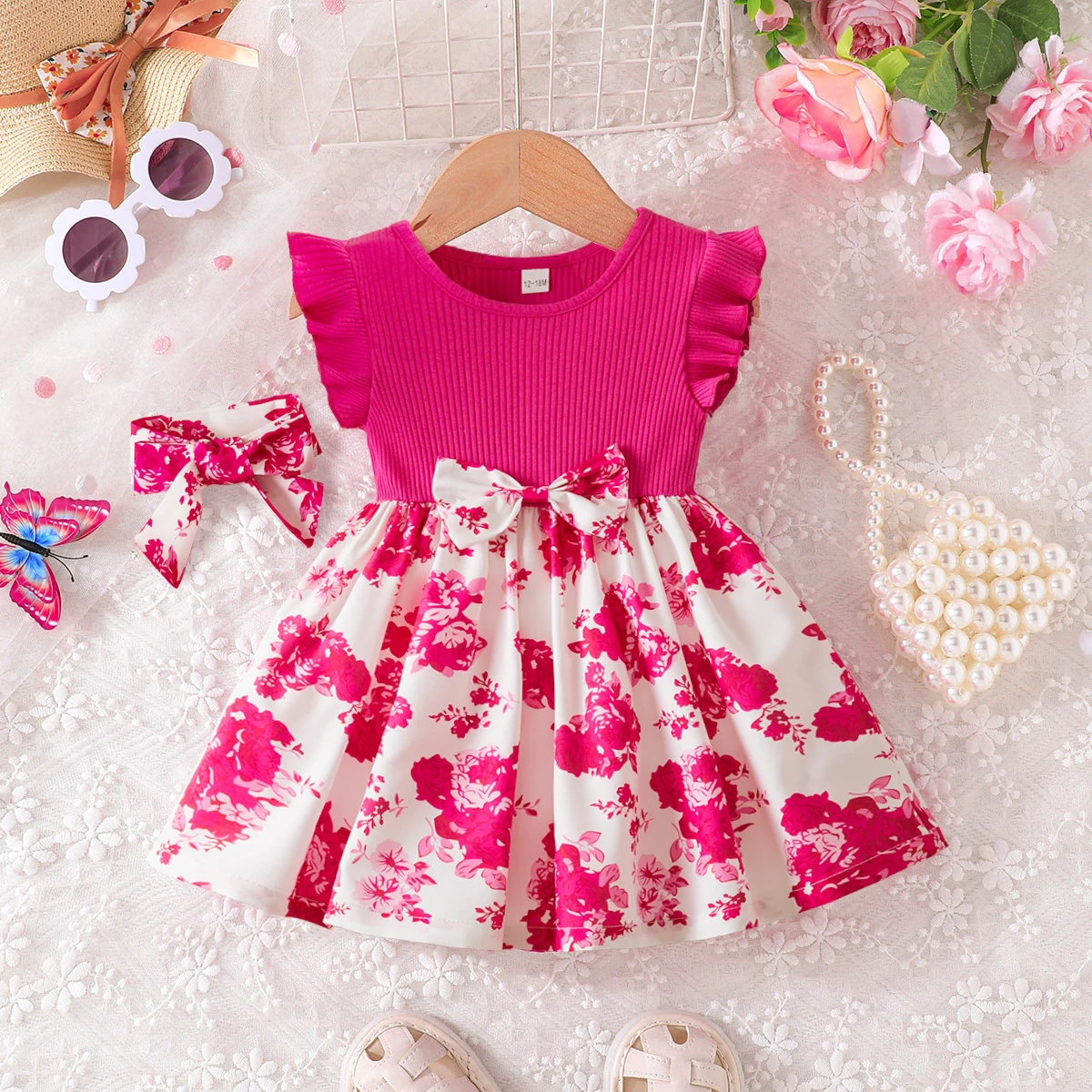 Kids Birthday Dresses for Girls 0 to 3 Years Flower Elegant Vintage Baby Girl Princess Dresses Toddler Kids Wedding Party Dress